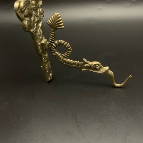 Vintage French Bronze Serpent Dragon Fish Wall Hook - Picture 2 of 11